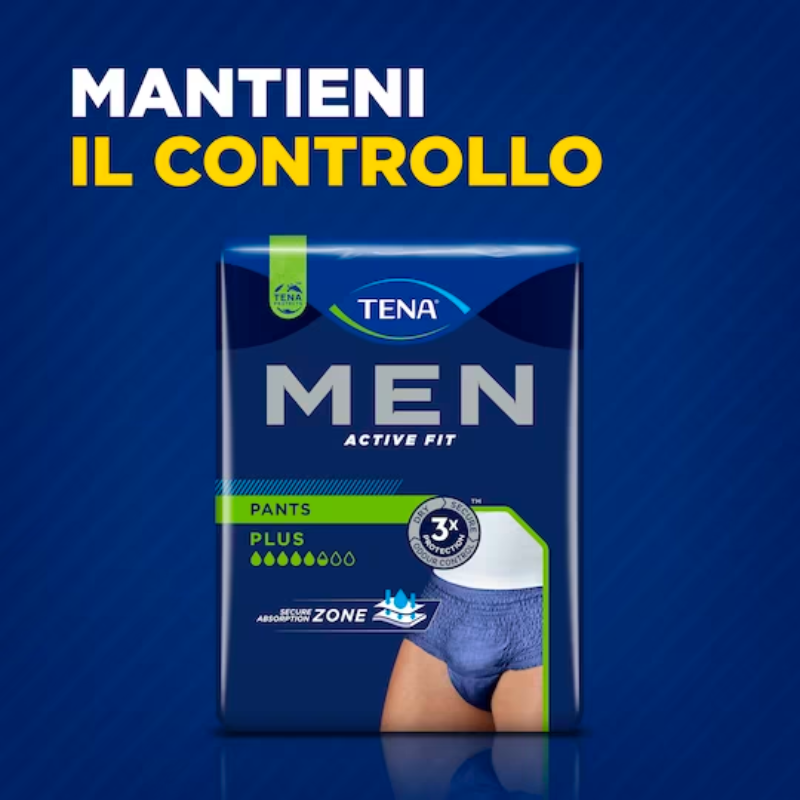 Pants per Uomo Monouso Blu Tena Men Active Fit - sconto 21%